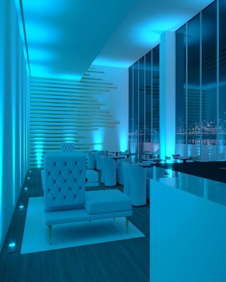 wireless uplighting rental with custom colors