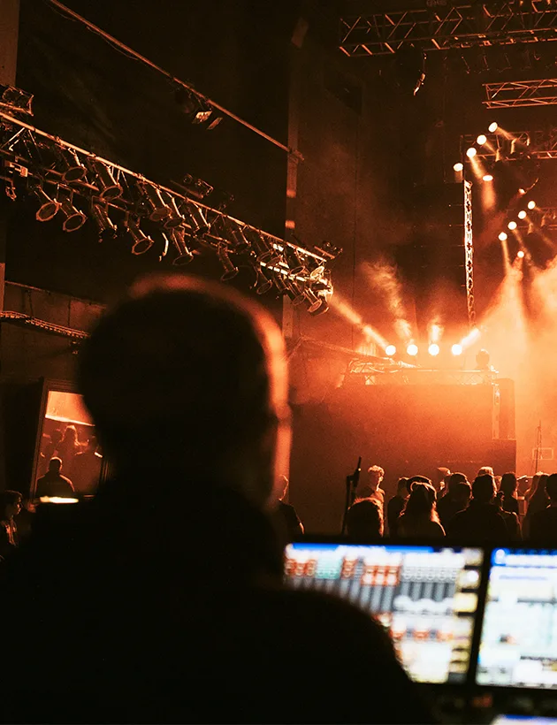 Live concert production with stage lighting and sound by NYC Productions